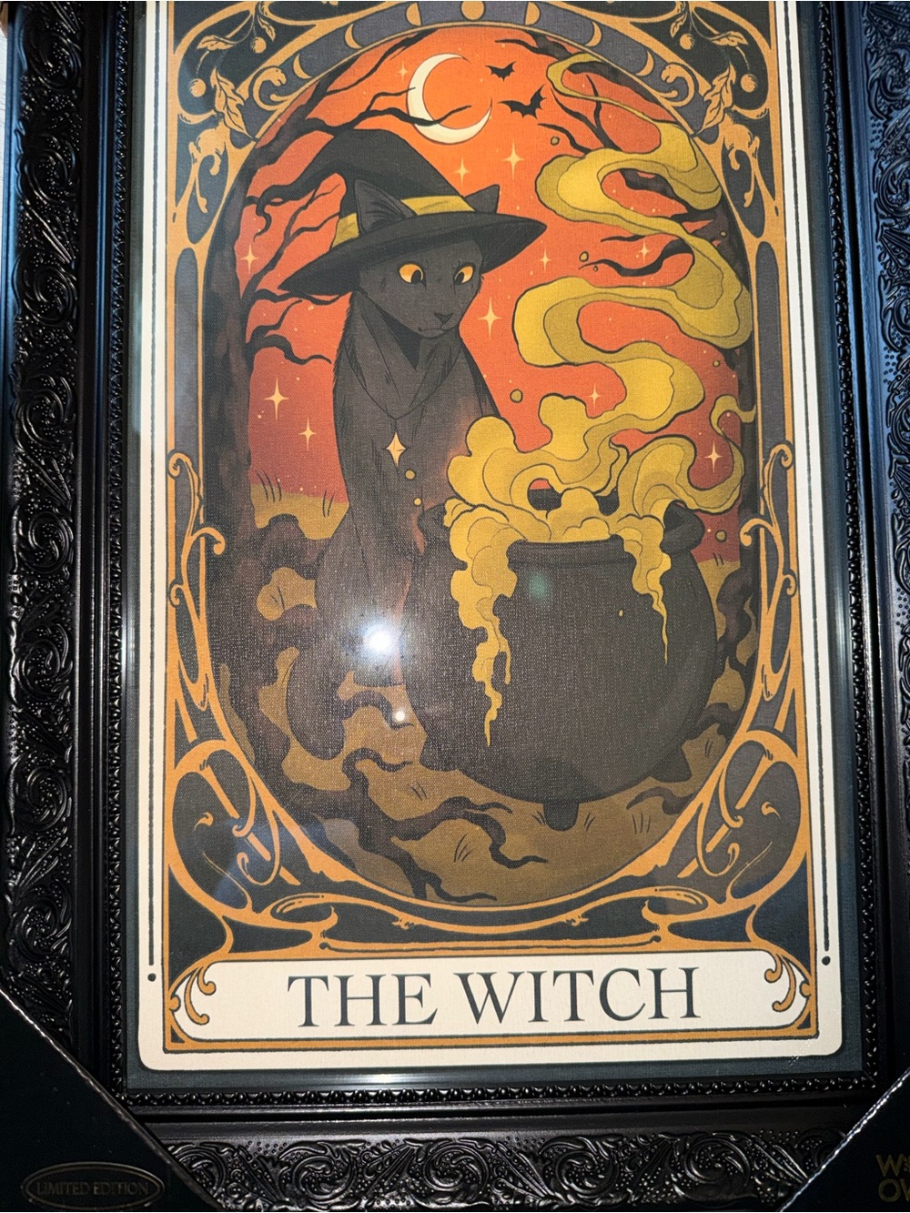 Sapna Shah Tarot Card The Witch Black Cat Wall Hanging Picture